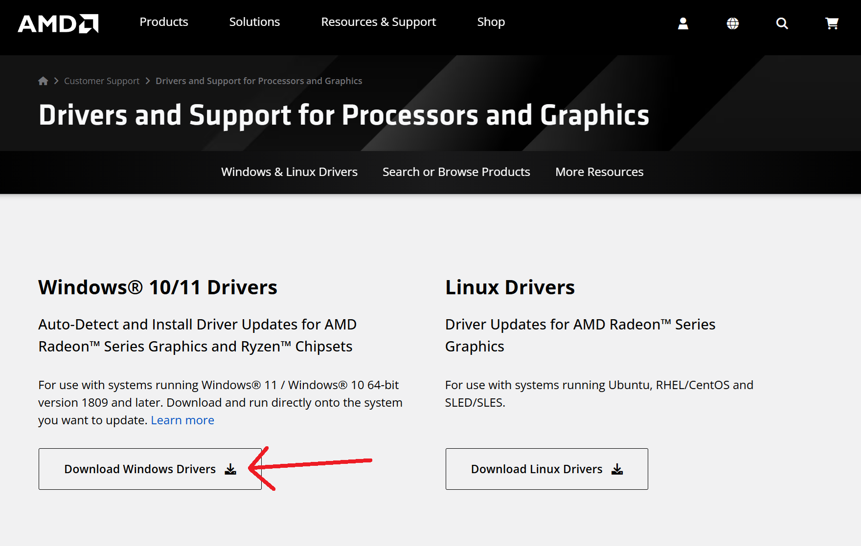 amd drivers stažení